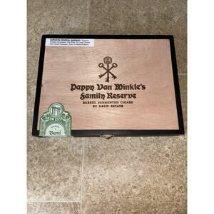 Pappy Van Winkle's Family Res Toro Empty Wood Cigar Box 9.75" x 7.25" x 1.25"
